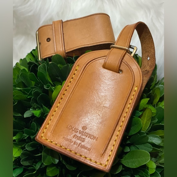 Authentic Louis Vuitton Luggage Tag and Belt - Picture 2 of 7